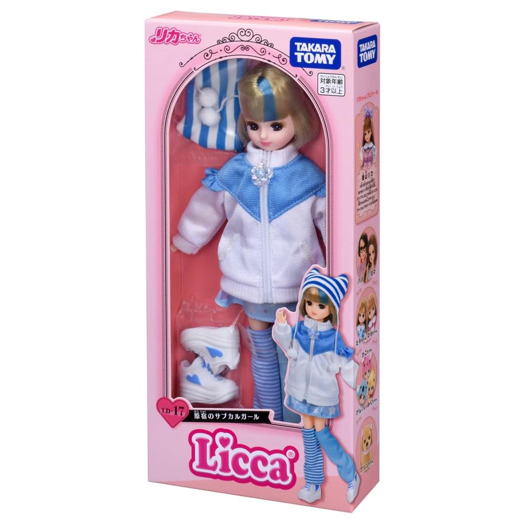 TAKARA TOMY Doll Harajuku Subculture Girl Play Toy Ages Licca-chan LD-17 Dress-up 3+