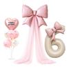 40 Inch Large Number Balloon Set DIY Bowknot Design Foil Balloon Set  Party Atmosphere Setup