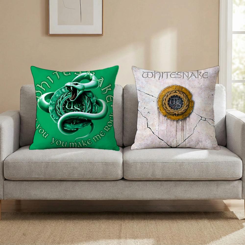 Whitesnake Cushion Cover Multi-Scene Pillow Cover for Home & Car - Reversible, Soft & Durable for Daily Use