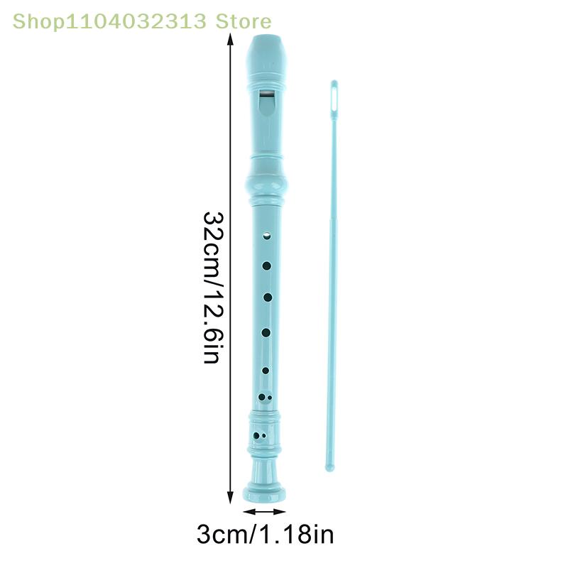 8-Hole Vertical Flute Set for Beginners Professional ABS Material with Cleaning Rod Orff Woodwinds Instrument Practice Recorders