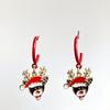 Festive Elk Diamond Alloy Earrings - Autumn & Winter Collection