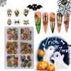 Halloween Nail Art Charms with Rhinestones Skeleton Nail Charms  DIY Nail Art Vintage Skeleton Alloy Nail Art Jewelry