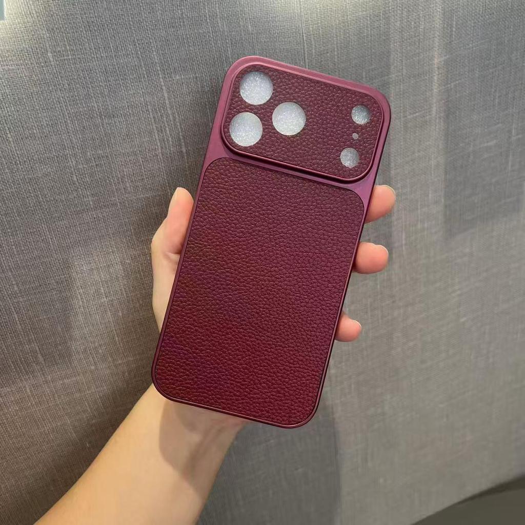 Premium Leather Texture Full Coverage Protective Case for iPhone 17 Pro Max with Lens Protection