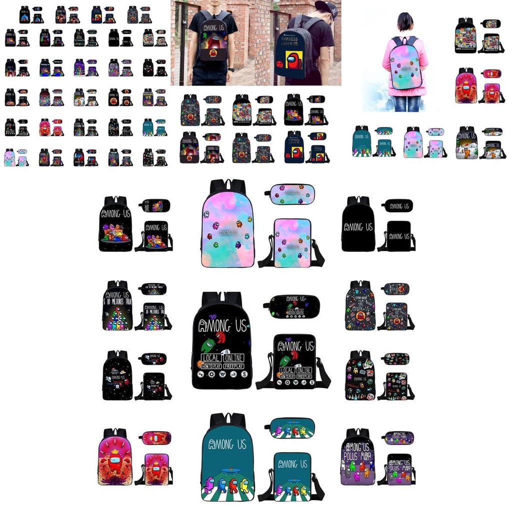 Among Us Backpack Set For Kids Stylish And Practical 3-piece School Accessory Bundle