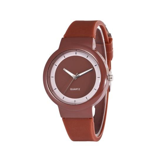 Candy Color Women Watch Round Dial Silicone Strap Quartz Movement Ladies Girls Casual Wristwatch Fashion Jewelry Birthday Gift
