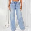 Women's Trousers Large Size Stretch Jeans Loose Semi-Elastic Pants