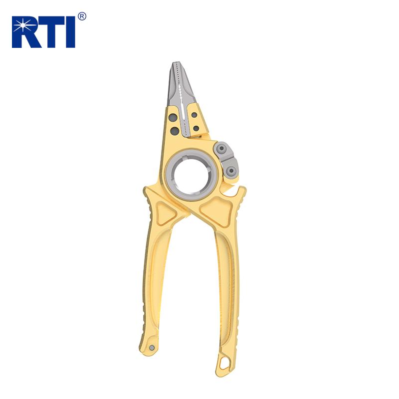 Anodized Aluminum Body Stainless Steel Jaws Flyweight Pliers Fluorocarbon Tippet Cutters Fishing Pliers with Coiled Lanyard Hole золотистый