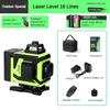 4D 8/12/16 Line Green Light Automatic Leveling Level Infrared Mini Laser Level 360° Horizontal and Vertical Cross Measurement Tool New