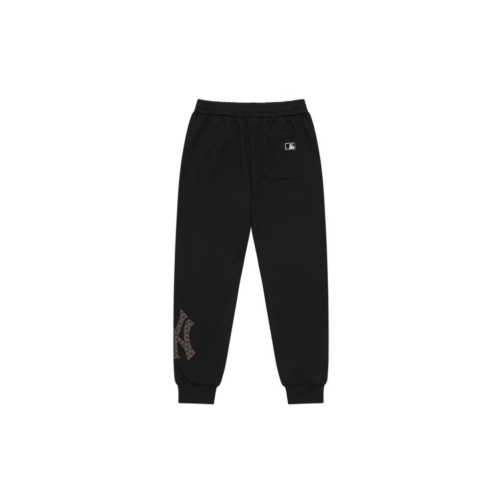 New MLB MONOGRAM Collection New York Yankees 24FW Knitted Sweatpants Unisex Black 3APTM0144-50BKS