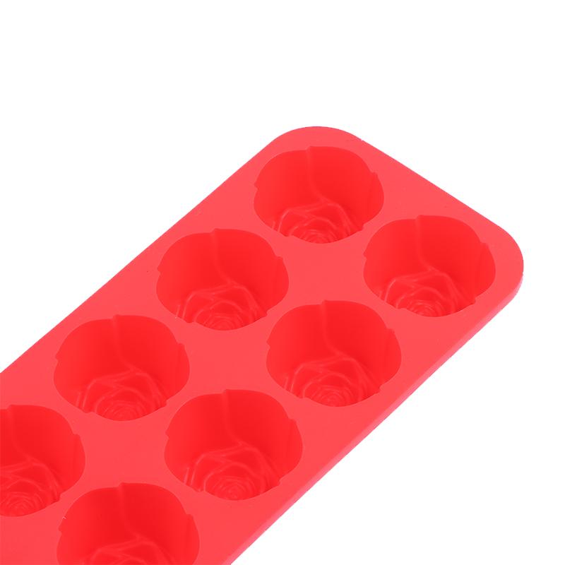 10-Cavity Silicone Rose Cake Mold Nonstick Reusable Baking Pan For Diy Cupcake Chocolate Candle Soap Dessert Decoration Mold