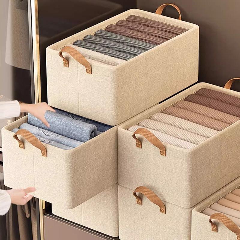 1 Stück Kleideraufbewahrungskorb Oxford-Stoff Kleider Handheld Aufbewahrungsbox Faltbare Aufbewahrungsbox mit Stahlrahmen Schrankorganizer