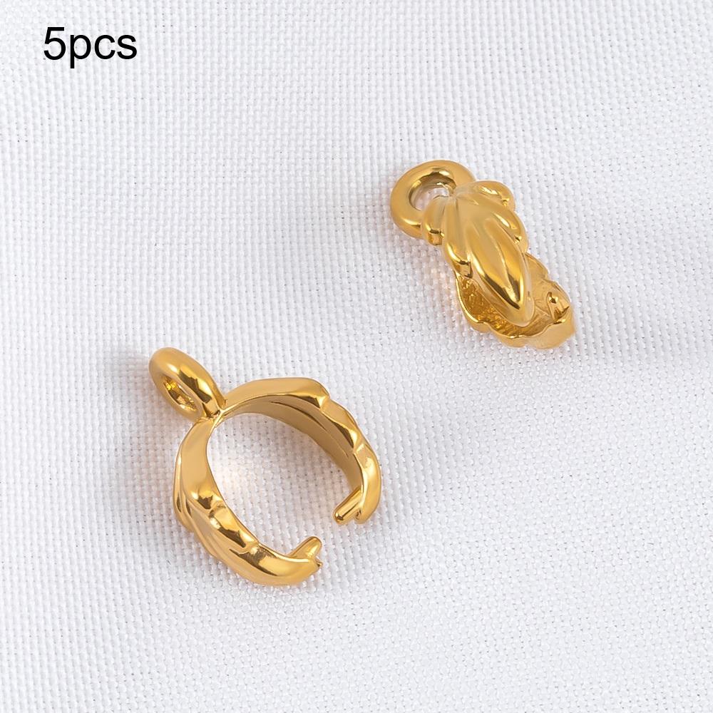 5 Stück 10 Stück Edelstahl-Anhänger-Klemmclip-Verschlusshaken für DIY-Halsketten-Schmuckherstellungsmaterial