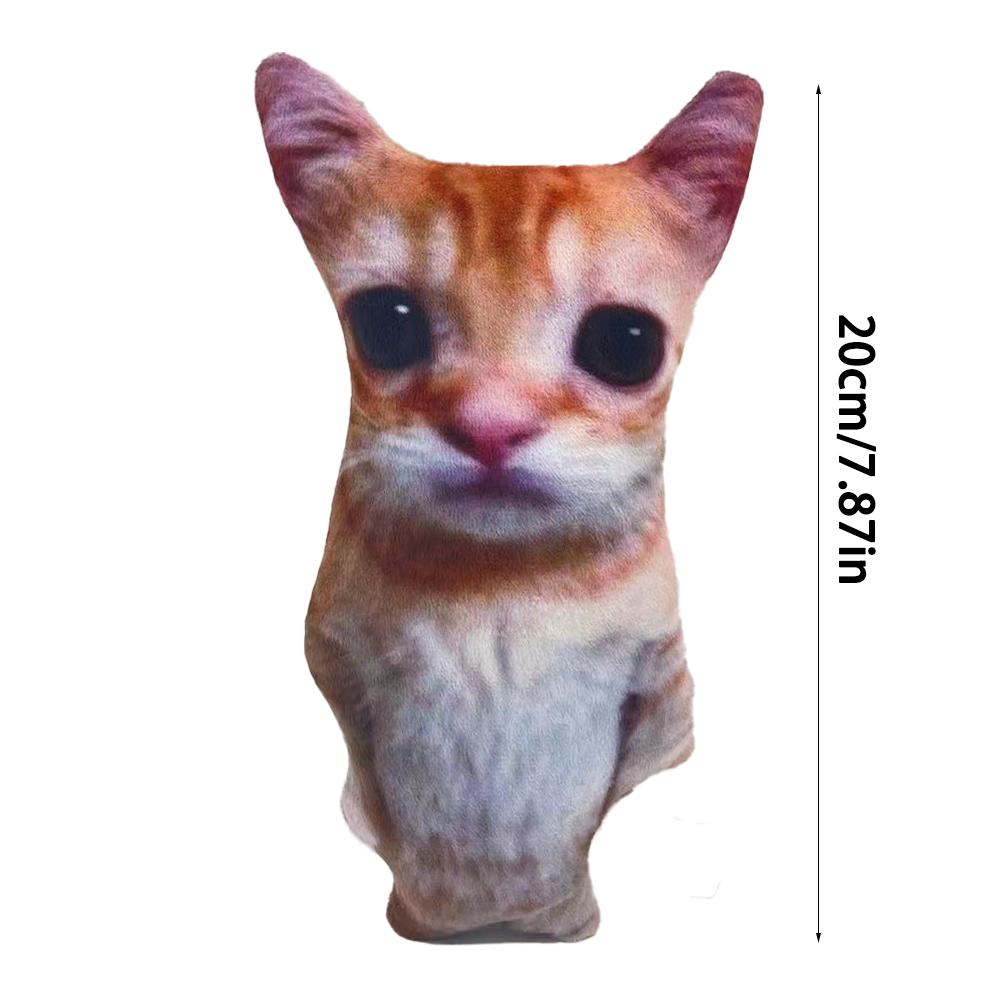 Cute El Gato Cat Plush Toy Soft Stuffed Animal Wowwow Cat Doll Birthday Xmas Gift for Kids Home Decor Collectible чёрный