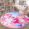 1pc Catch Teenieping Magic Sweethear (3) Print Round Carpet Chair Round Carpet Suitable for Bedroom Living Room Home Decorative Carpet