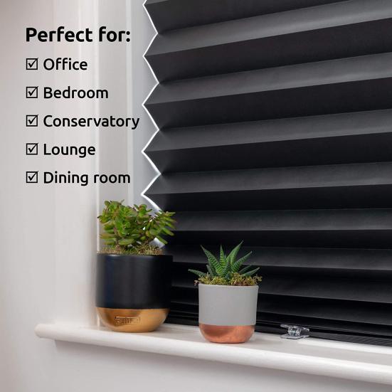 Cordless Window Blinds Cut To Size Stick On Temporary Blinds No Drill Pleated Blinds for Windows Doors Home Nursery Bedroom Kitchen Bathroom
