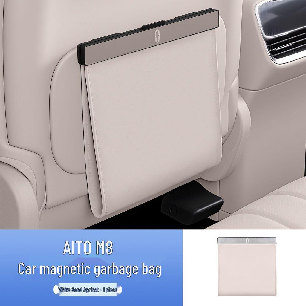 Magnetic Car Trash Bag & Seat Back Hanging Organizer for AITO M8