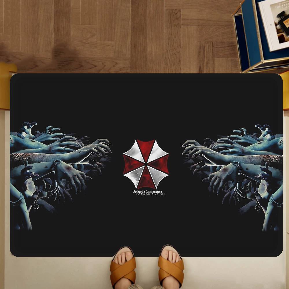 Game R-Resident E-Evil Entrance Door Mat Washable Non-Slip Living Room Sofa Chairs Area Mat Kitchen Welcome Doormat