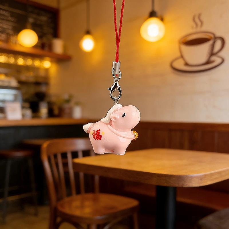 Cute Flocked 3D Resin Bear Keychain Sweet Creative Student Phone Chain Pendant Bag Accessory Phone Strap Gift