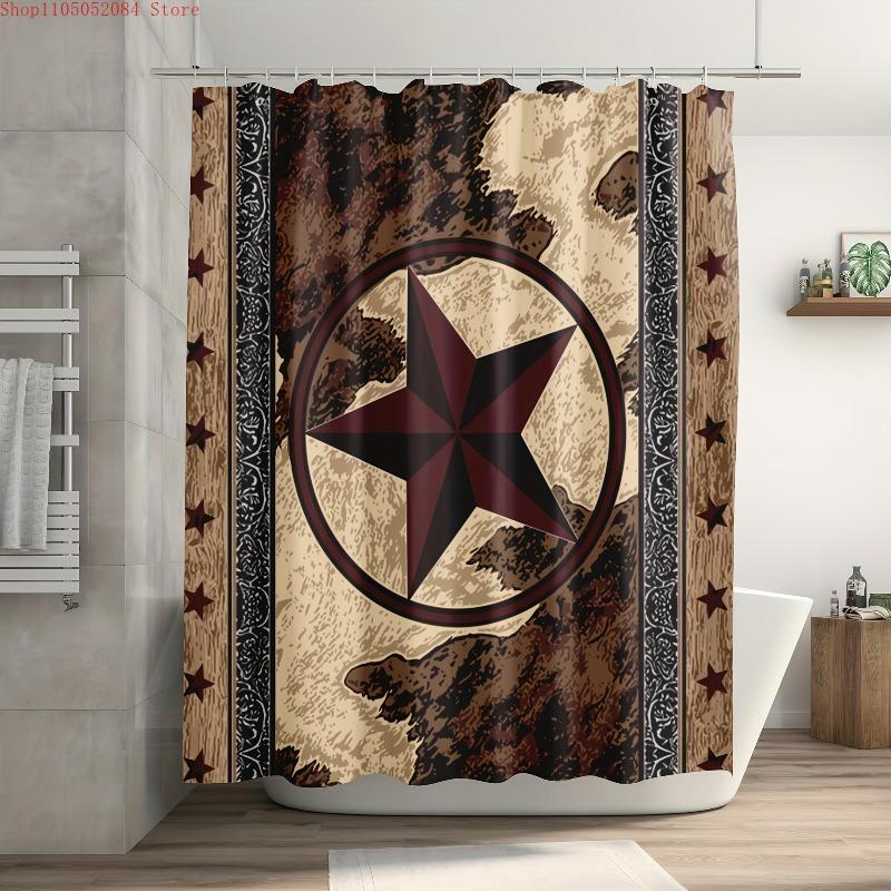 Minimalist Cute Shower Curtain With Hooks Waterproof Mildew Proof Easy Clean Install For Multi-scene Bathroom Bathtub Privacy