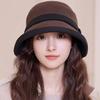 Fisherman's Hat Women's Simple and Versatile Hat Outdoor Travel Sun Shading Solid Color Fashionable Big Head Circumference Basin Hat
