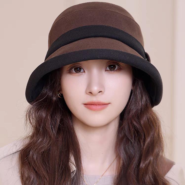 Fisherman's Hat Women's Simple and Versatile Hat Outdoor Travel Sun Shading Solid Color Fashionable Big Head Circumference Basin Hat