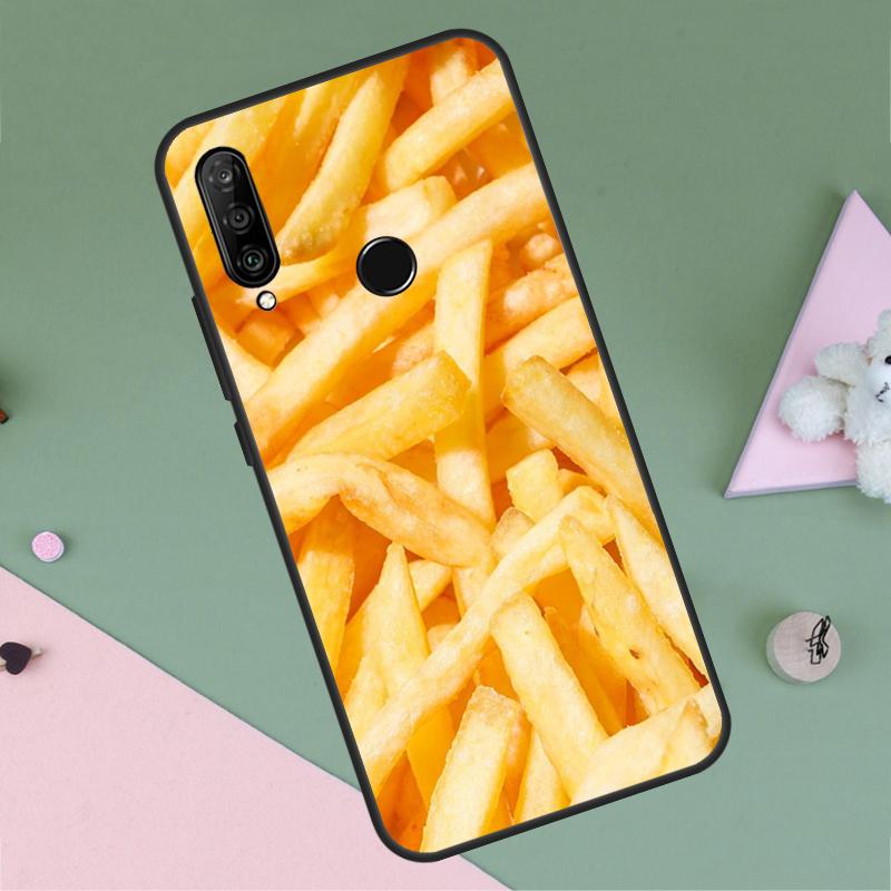 Pommes Burger Pizza Für Huawei P20 P40 Lite P60 P30 Pro Nova 5T 9 10 SE 12s 12i 11i Y90 Y70 Y60 Y61 Y72 Y91 Hülle