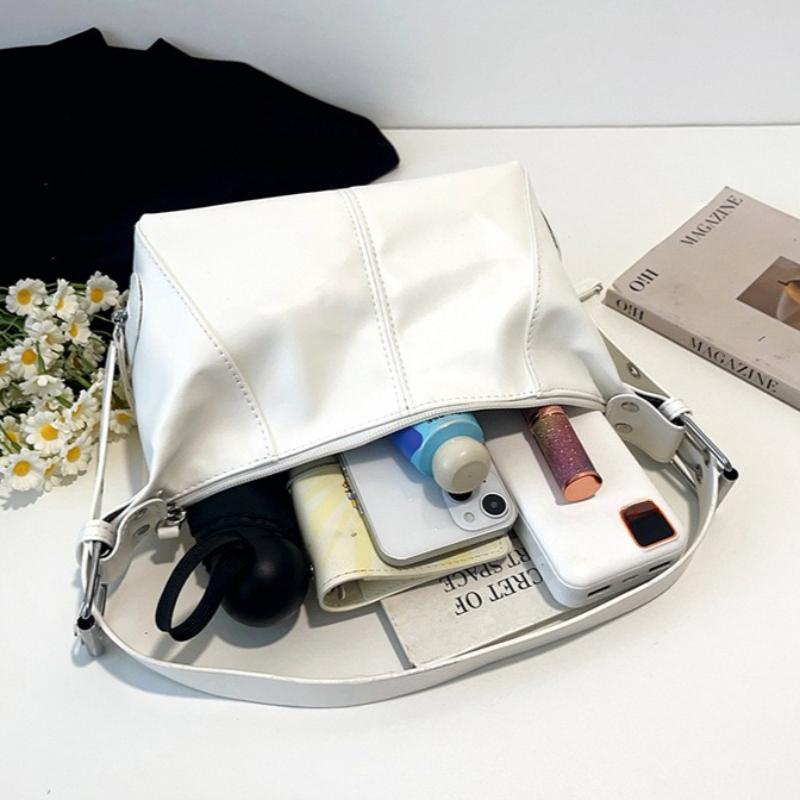 Borsa a Spalla in Ecopelle PU Borsa Retrò di Alta Qualità Portatile Sottobraccio Borsa Quotidiana Casual Borsa da Pendolare Borsa da Donna di Grande Capacità