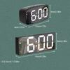 Alarm Clock Digital Morning Wake Up Bedside Thermometer Voice Control Snooze Adjustable Desktop Date Calendar
