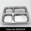 Zhaoran Stainless Steel Compartment Meal Plate