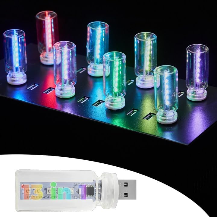 

13 in 1 Car USB Night Light Touch Dimmable LED Filament Lamp, USB Interior Car Lights, 13 Modes & 7 Colors, Mini LED Bulb for Car, Camping, Party, 1Pcs Upgrade