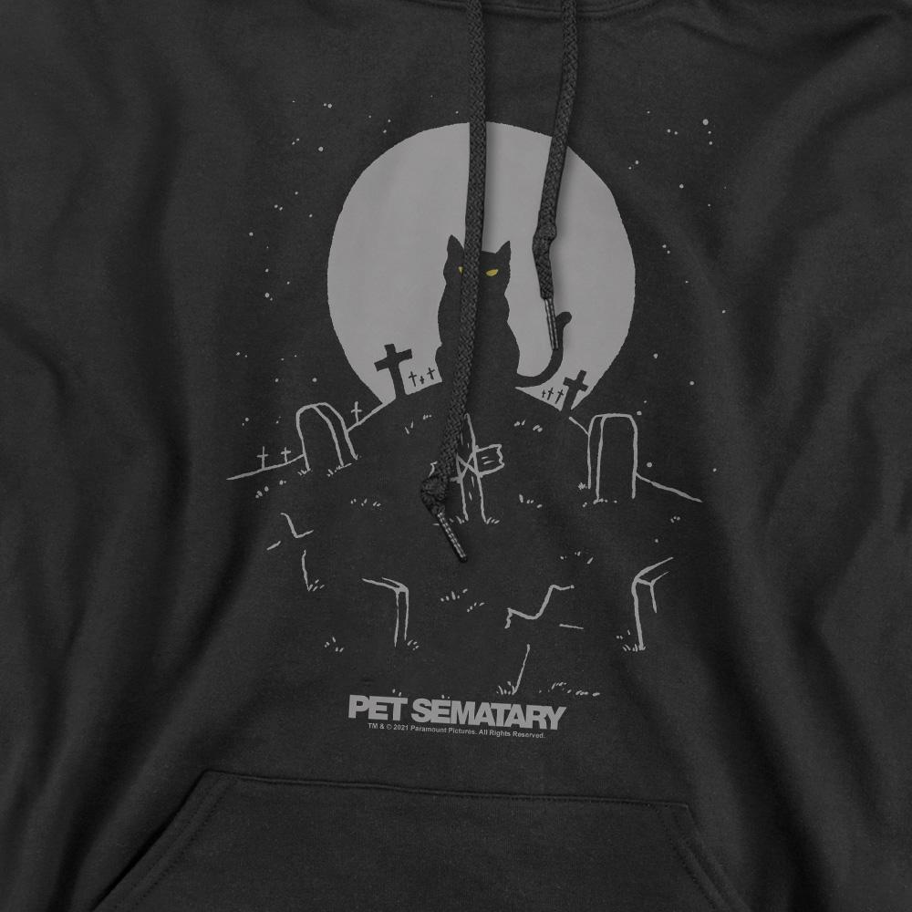Pet Sematary Mens Cat With Tombstones Hoodie