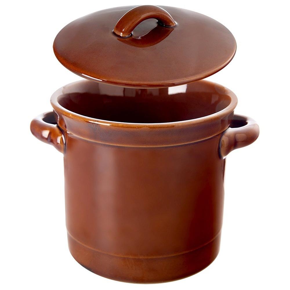 Ceramic Kitchen Container Pot for Lard Pâté Pickles Food 1L