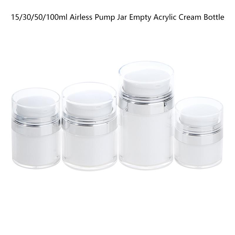 15/30/50/100 ml Airless-Pumptiegel Leere Acryl-Cremeflasche Nachfüllbarer Kosmetikbehälter Einfach zu verwenden Tragbares Reise-Make-up-Werkzeug