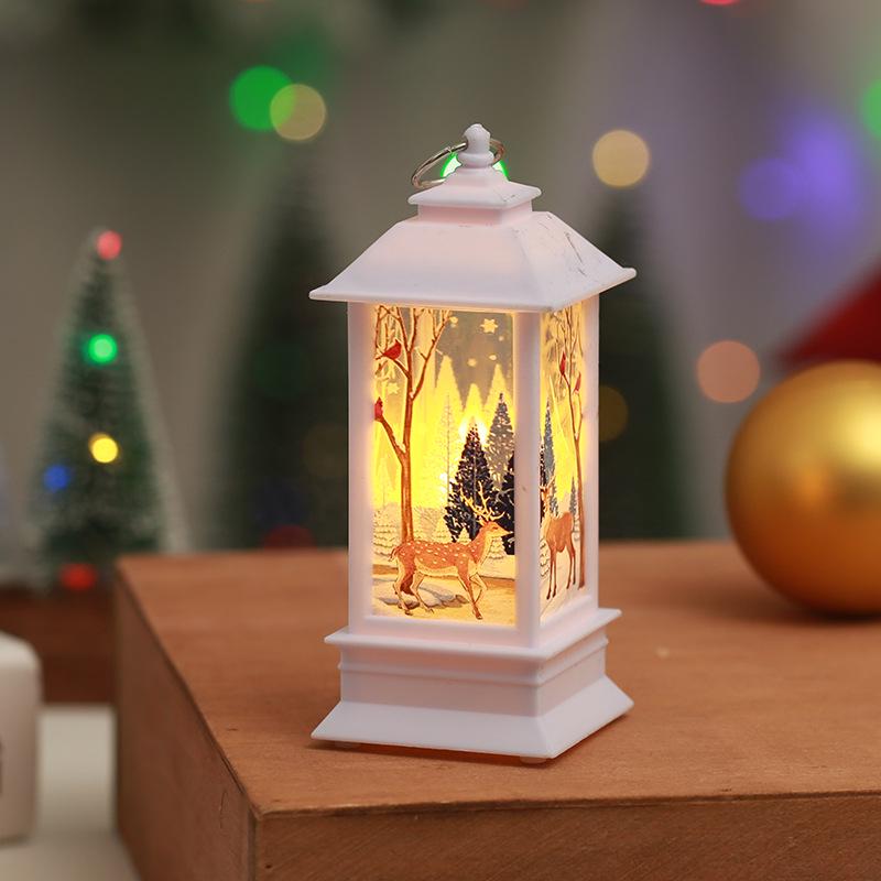 Santa Claus Christmas Lantern Candle Holder Night Light