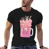 Shetland Sheepdogs In Cotton Candy Pastel Pink Milkshake Tshirt Cotton T Shirts Unisex 100 T Shirt Unisex Casual Tshirt