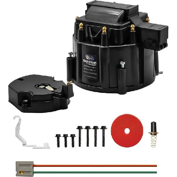 Red Male HEI Distributor Cap And Rotor Kit For SBC BBC 283 305 307 327 350 396 454 V8 Engines Performance Replacement For K549, 8416, 400, 454