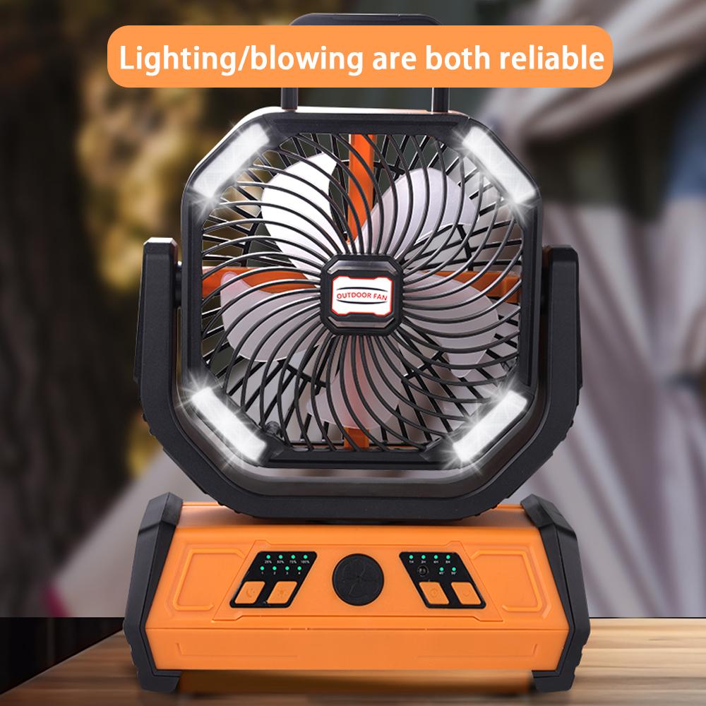 Neuer verbesserter tragbarer leiser Lüfter mit USB-Aufladung, geräuschlose Funktion für Camping/Zuhause/Angeln/Outdoor-Reisen