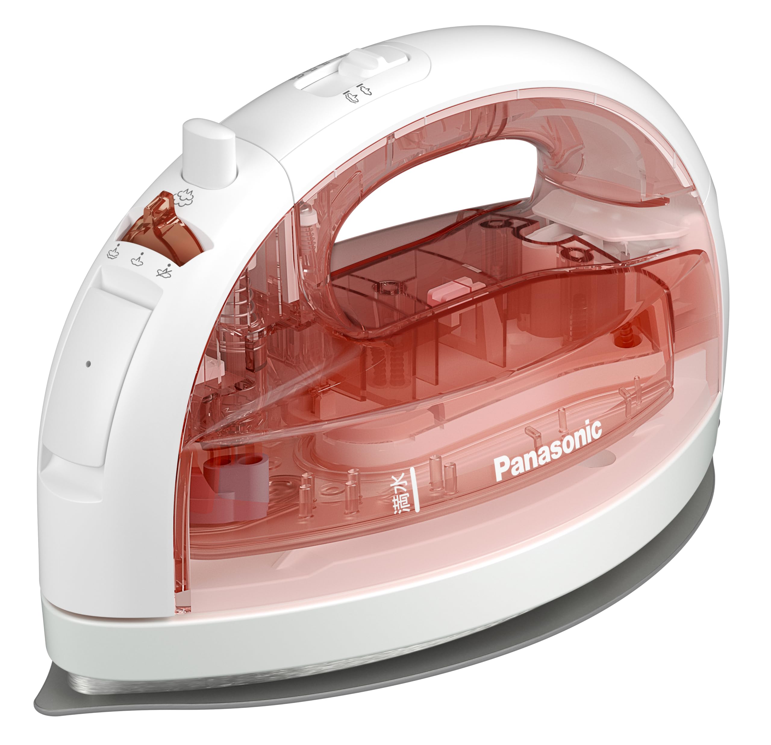 

Latest Model Panasonic Cordless Steam Iron Clear Pink W Head Silver Titanium Coat [2025 Cordless] NI-WL409-P