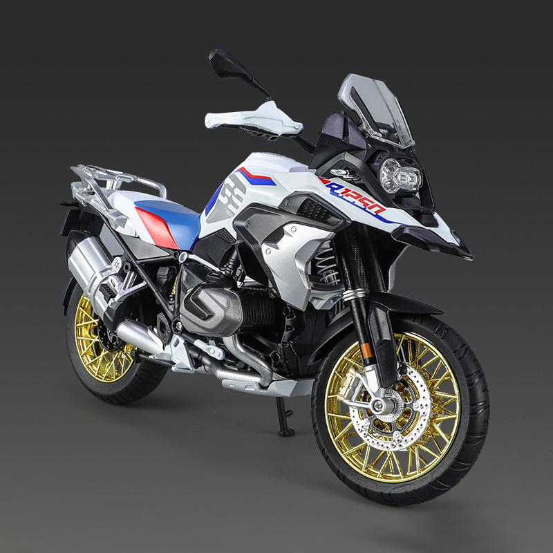 1/9 BWM R1250GS ADV Alloy Die Cast Motorcycle Model Toy Vehicle Collection Sound and Light Off Road Autocycle Toys Car
