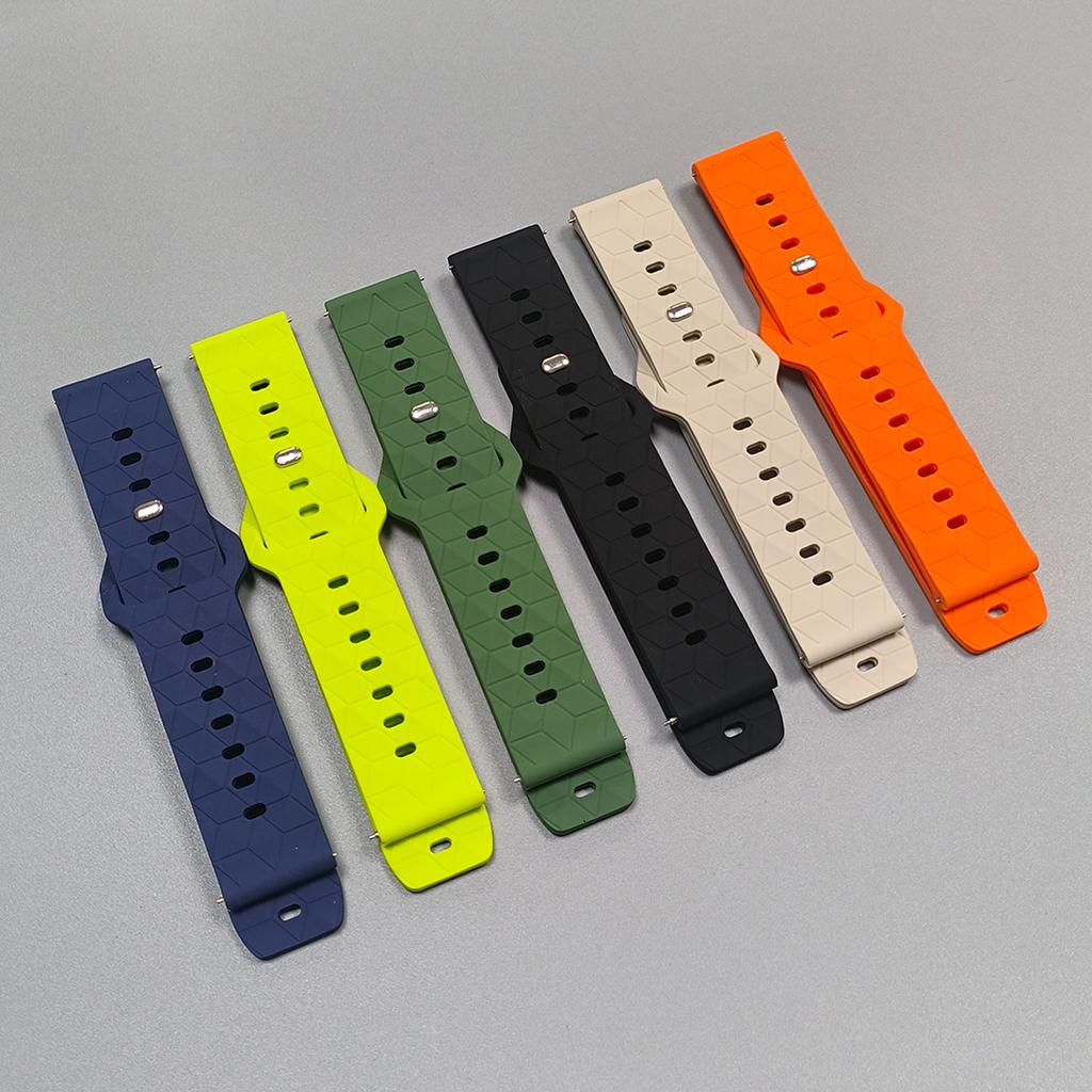 22mm Rubber Strap for Amazfit BALANCE 2 Silicone Bracelet Correa for Amazfit Bip 6/GTR 4 2 3pro/Stratos 3 2 2S Sports Wrist Band