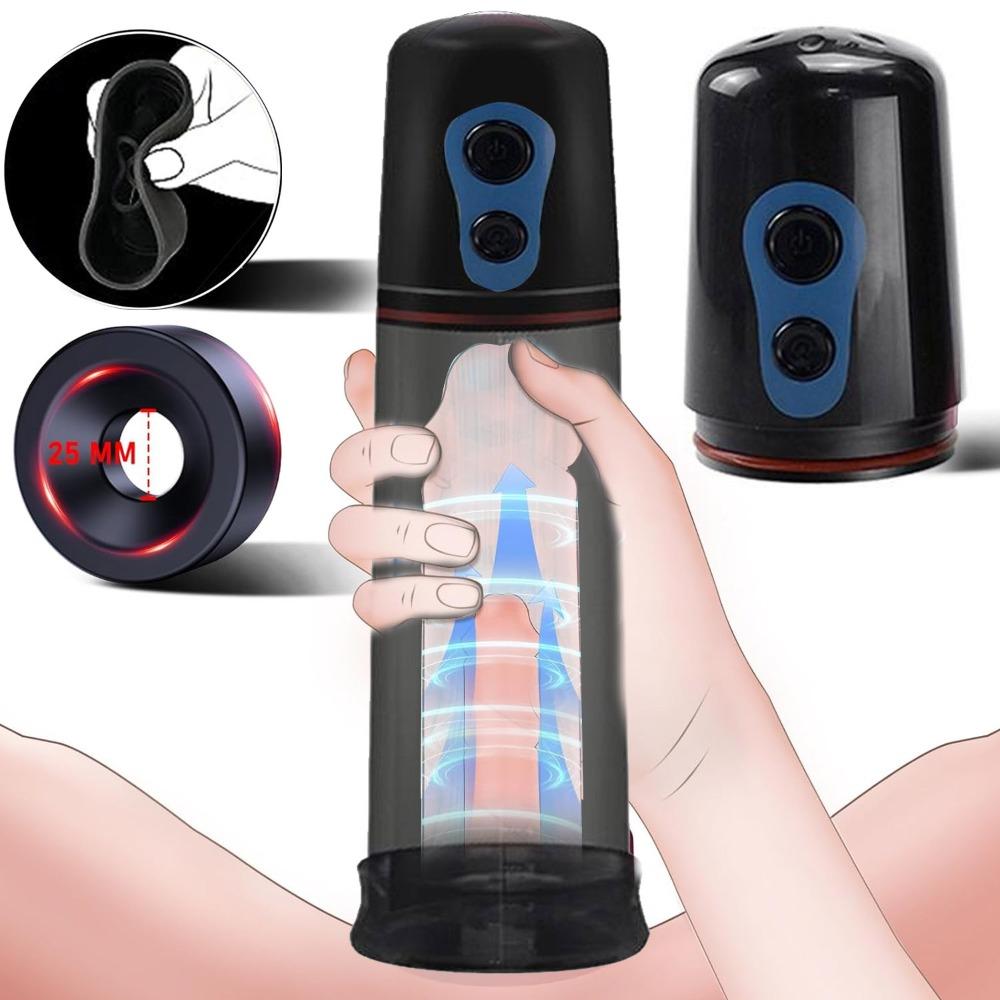 Electric Penis Pump Penis Extender Vacuum Pump Delayed Ejaculation Penis Erection Trainer Penis Enlarger for Erectile Dysfunction Trainer, Penis Pumps