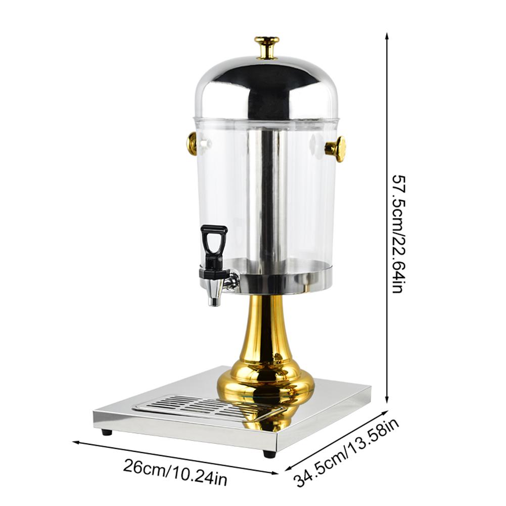 8L Getränkespender mit zentralem Eiskern und Auffangschalen Kaltgetränkespender mit Ständer und Zapfhahn für Hauspartys Restaurant