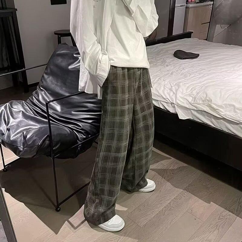 Men's sports pants, loose fit, all-match casual pants, elastic waist