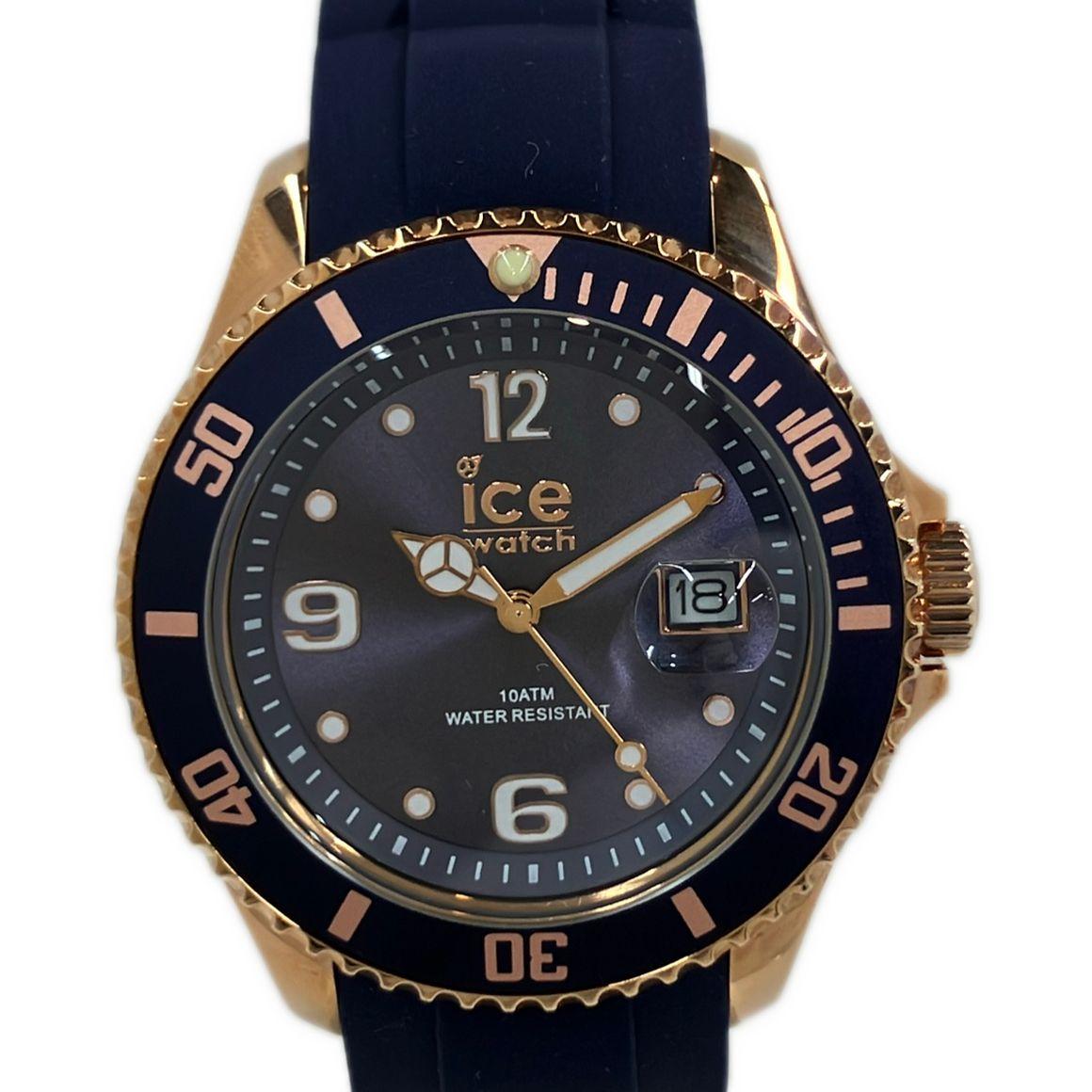 Used Ice watch wristwatch quartz navy women s men s ice watch