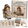 Knitting Grandma Sewing Lady Patchwork DIY Collection Kit Fabric Sewing Kit  for Adults Beginners
