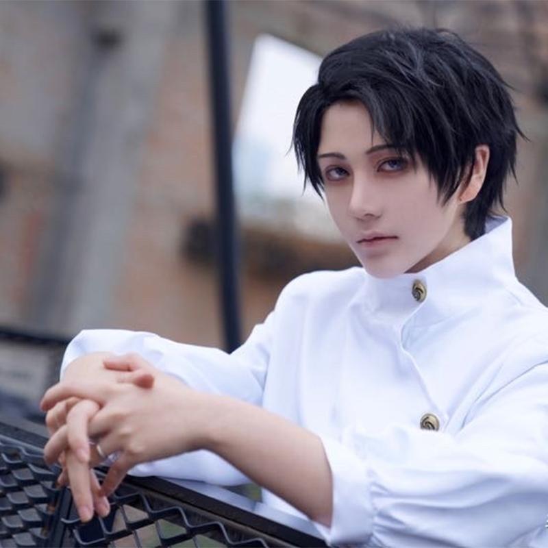 Kostým Okkotsu Yuta Cosplay Jujutsu Kaisen Kostým Okkotsu Yuta Cosplay Anime Uniforma Kostým s parukou Ring kostým Halloween Kostým pro dospělé
