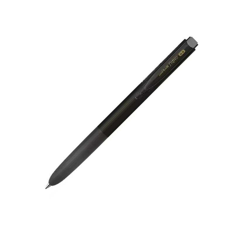 Penna a sfera gel Mitsubishi UMN-155 Click Nera, Pratica d'esame 0,5 mm/0,38 mm