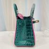 2025 Explosive Color Matching American Crocodile Pattern Platinum 25/30. Full-pair Version Strapless High-end Fashion Portable Women's Bag