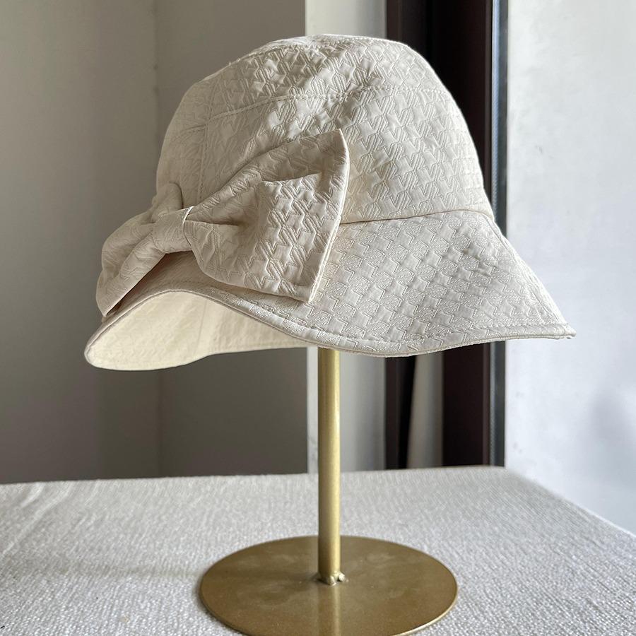 Autumn and Winter New Back Bow Fisherman's Hat Children's Versatile Wide-brimmed Basin Hat Shows the Tide of Small Bucket Hats