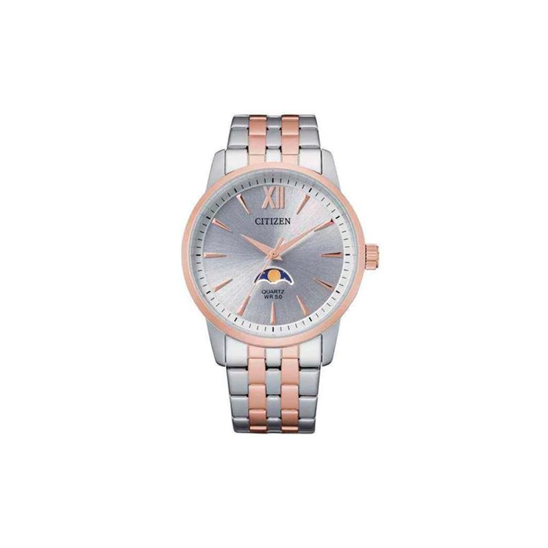 

CITIZEN 50 meters waterproof Quartz Steel Strap 42mm men s watch silver dial AK5006-58A серебряный